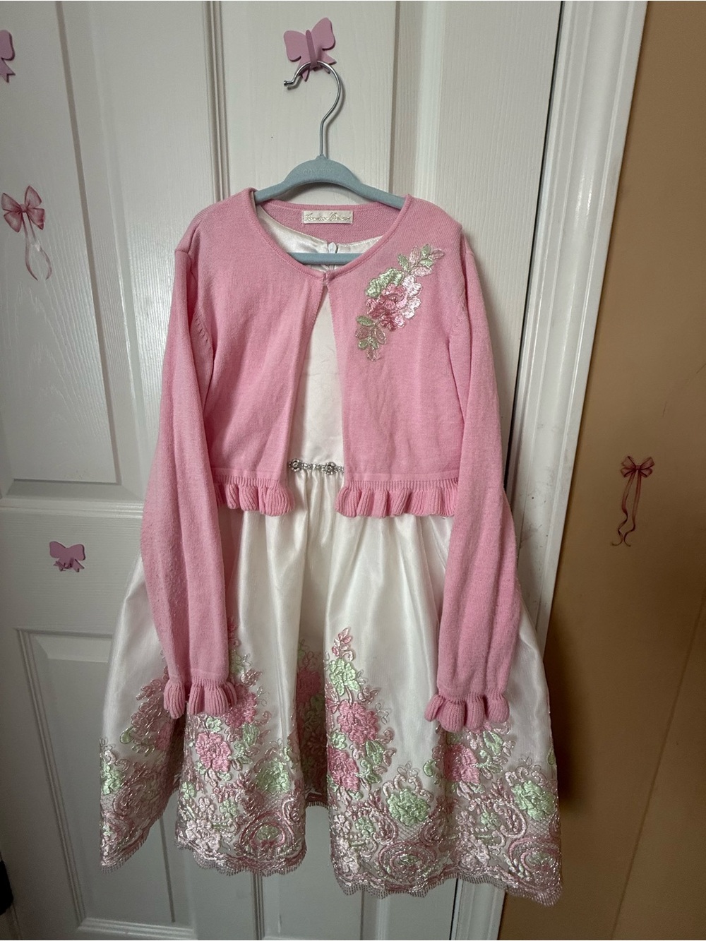 American Princess Pink Girls Sweater Dress